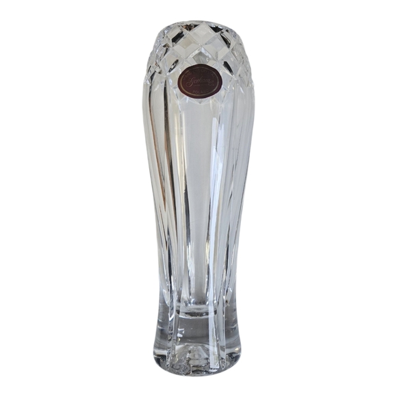 Vintage Gorham Hand Cut Crystal Vase With Tag 7 1/4"   Poland - Picture 1 of 6